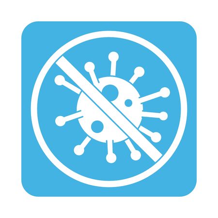 covid 19 coronavirus prevention danger disease pandemic block style iconのイラスト素材