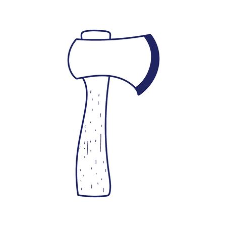 Axe tool design of Construction working maintenance workshop repairing progress labor and industrial theme Vector illustrationのイラスト素材