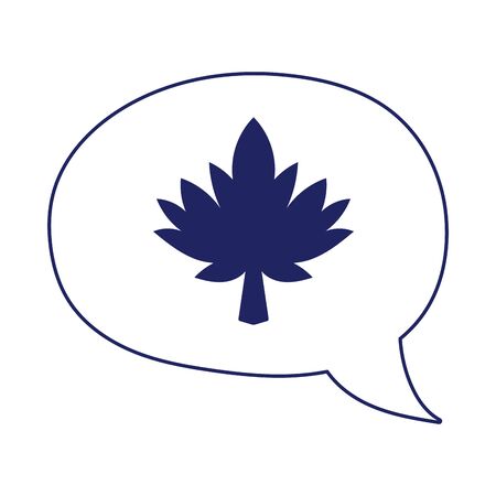 Canadian maple leaf inside bubble design, Happy canada day holiday and national theme Vector illustrationのイラスト素材