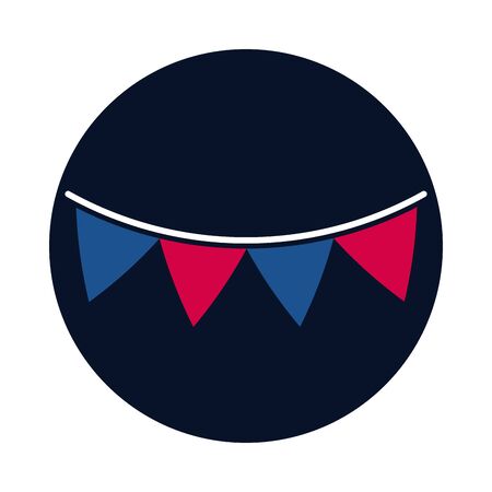 Party banner pennant block and flat style icon vector designのイラスト素材