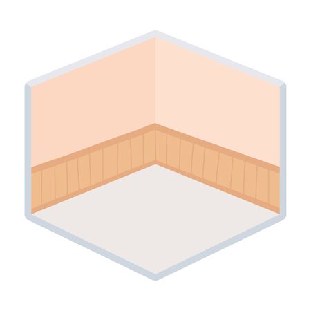 space home border decoration isometric isolated icon design vector illustrationのイラスト素材