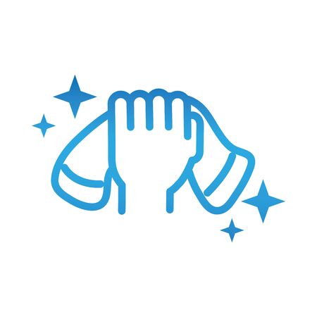 personal hand hygiene, using toilet towel, disease prevention and health care gradient style icon vector illustrationのイラスト素材