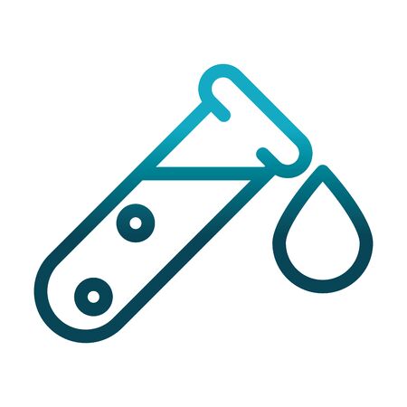 flask chemistry fluid laboratory science and research gradient style iconのイラスト素材