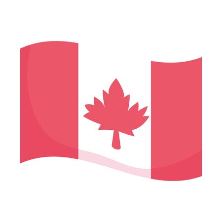 Canadian flag design, Happy canada day holiday and national theme Vector illustrationのイラスト素材