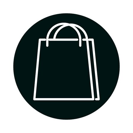 bag block and line style icon design of Shopping commerce and market theme Vector illustrationのイラスト素材