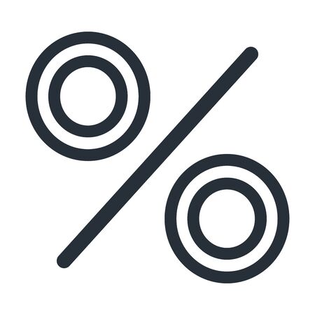 Percentage line style icon design, Math finance and education theme Vector illustrationのイラスト素材