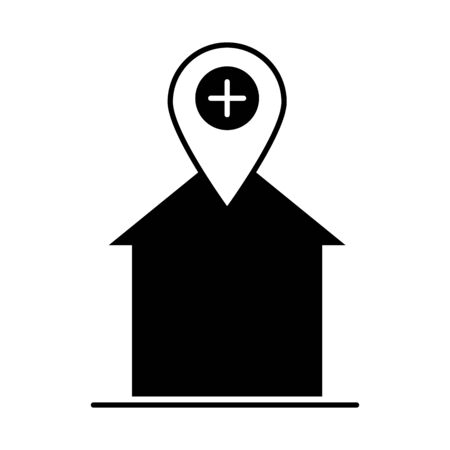 covid 19 coronavirus social distancing prevention, stay at home safe quarantine, outbreak spreading vector illustration silhouette style iconのイラスト素材