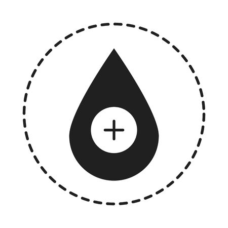 cleaning disinfection, drop medical care, coronavirus prevention sanitizer products silhouette style icon vector illustrationのイラスト素材