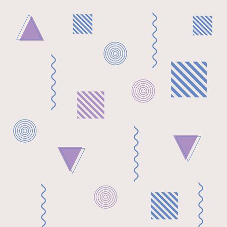 memphis geometric mnimal 80s 90s style fashion abstract background vector illustrationのイラスト素材