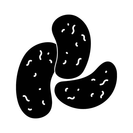 bacteria virus contagious biohazard isolated design icon vector illustrationのイラスト素材