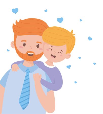 Father and son design, Family relationship and generation theme Vector illustrationのイラスト素材