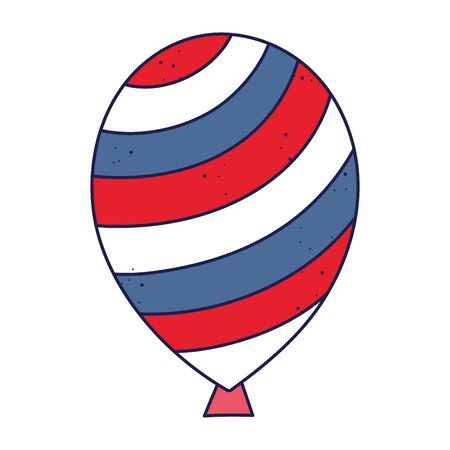 striped balloon design, Party celebration entertainment holiday fun birthday decoration and joy theme Vector illustrationのイラスト素材