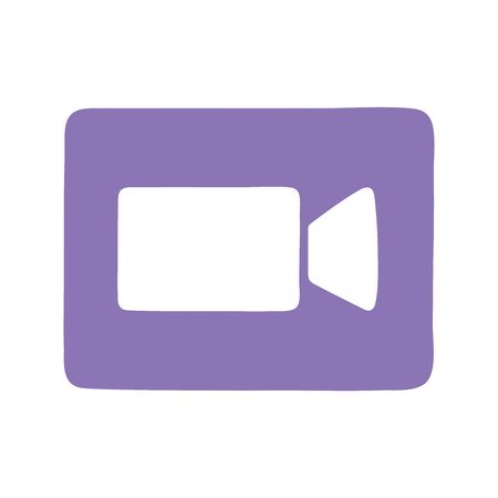 online training, camera video button education and courses learning digital vector illustrationのイラスト素材