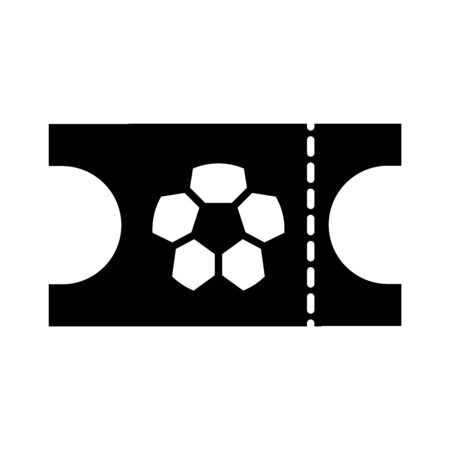 soccer game, ticket league recreational sports tournament silhouette style icon vector illustrationのイラスト素材