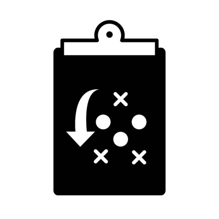 basketball game, strategy board equipment recreation sport silhouette style icon vector illustrationのイラスト素材