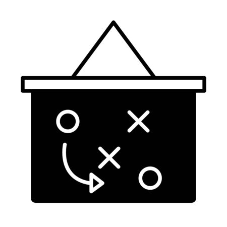 soccer game, strategy board tactic, league recreational sports tournament silhouette style icon vector illustrationのイラスト素材