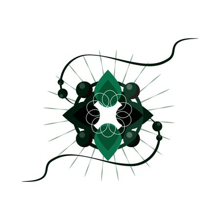 raksha bandhan, traditional indian bracelet symbol of love between brothers and sisters vector illustrationのイラスト素材