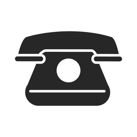 vintage telephone communicate conversation silhouette style icon vector illustrationのイラスト素材