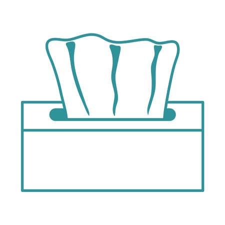 covid 19 coronavirus, tissue paper prevention outbreak disease pandemic vector illustration line design iconのイラスト素材