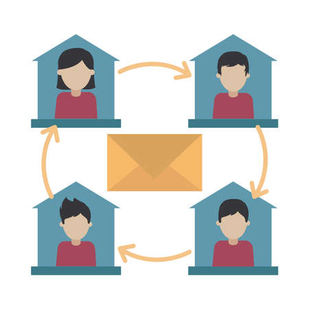 covid 19 coronavirus, stay at home communication, prevention outbreak disease pandemic vector illustration flat design iconのイラスト素材