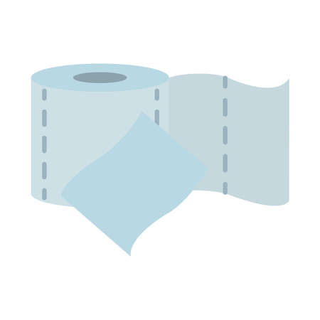 toilet roll paper cleaning hygiene vector illustration flat design iconのイラスト素材