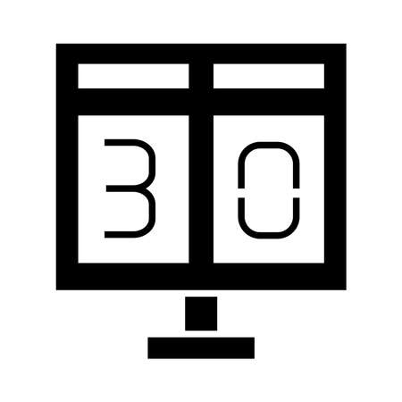 american football scoreboard game sport professional and recreational silhouette design icon vector illustrationのイラスト素材