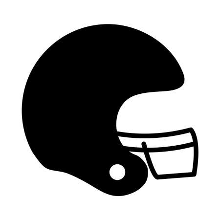 american football helmet game sport professional and recreational silhouette design icon vector illustrationのイラスト素材