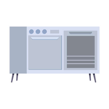 stove appliance kitchen equipment isolated design icon white background vector illustrationのイラスト素材