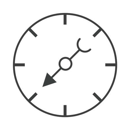 compass rose navigation cartography guidance equipment vector illustration line design iconのイラスト素材