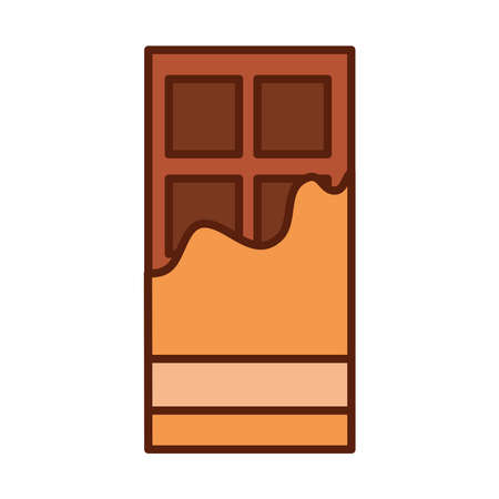 chocolate bar fast food dinner and menu, tasty meal and unhealthy vector illustration line and fill iconのイラスト素材