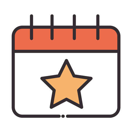 social media calendar digital internet network communicate technology line and fill design icon vector illustrationのイラスト素材