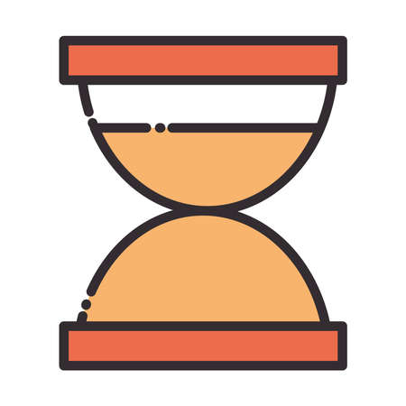 hourglass clock time line and fill design icon vector illustrationのイラスト素材