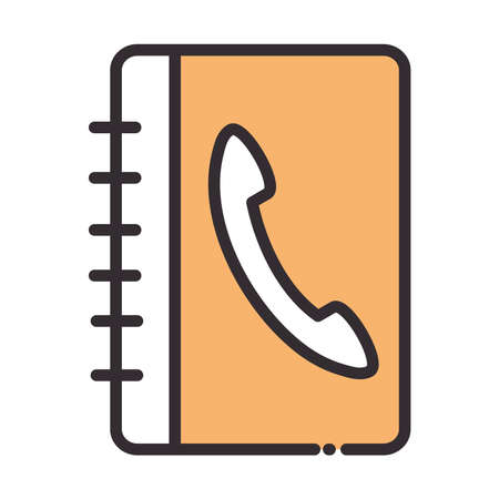 social media contact address book digital internet network communicate technology line and fill design icon vector illustrationのイラスト素材