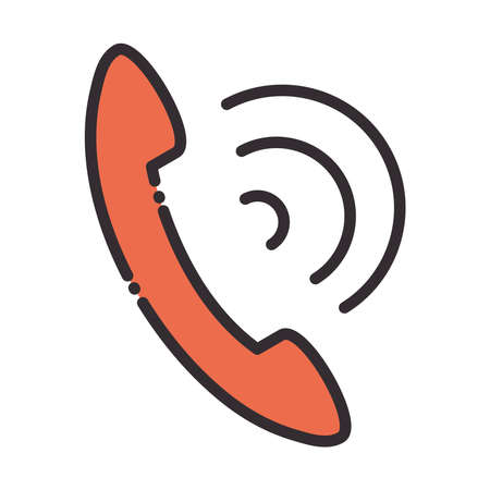 social media telephone call internet network communicate technology line and fill design icon vector illustrationのイラスト素材