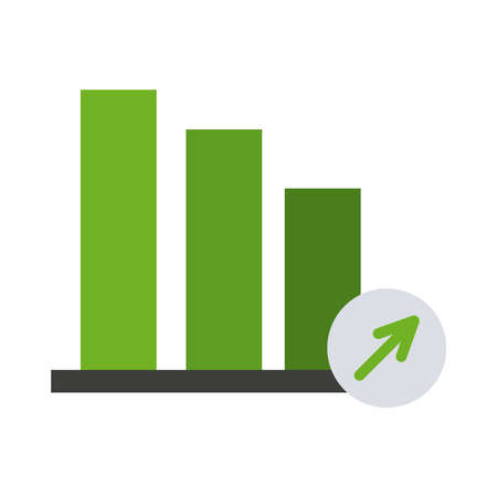 business statistics chart financial office work flat style icon vector illustrationのイラスト素材