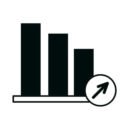 business statistics chart financial office work linear style icon vector illustrationのイラスト素材