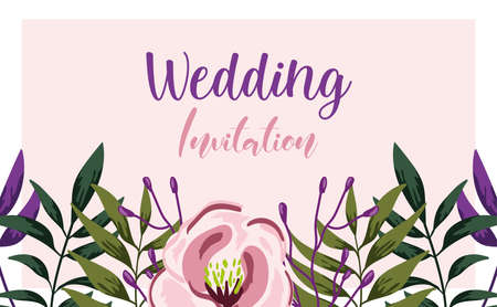 wedding ornament floral decorative fashion greeting card or invitation vector illustrationのイラスト素材