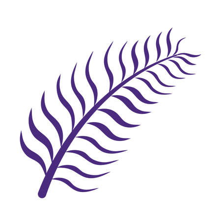 branch foliage leaves botanical cartoon isolated design icon white background vector illustrationのイラスト素材