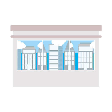 facade building architecture isolated icon design vector illustrationのイラスト素材