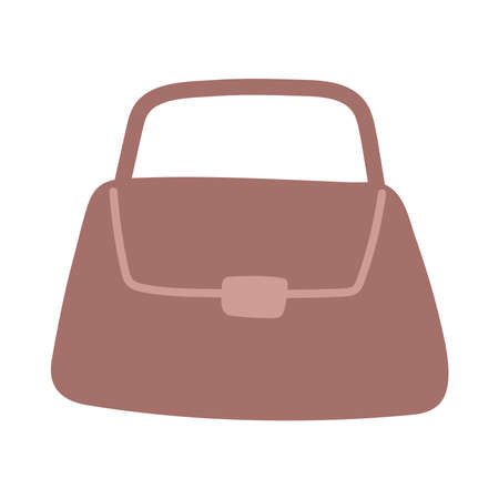 brown bag female accessory isolated design icon vector illustrationのイラスト素材