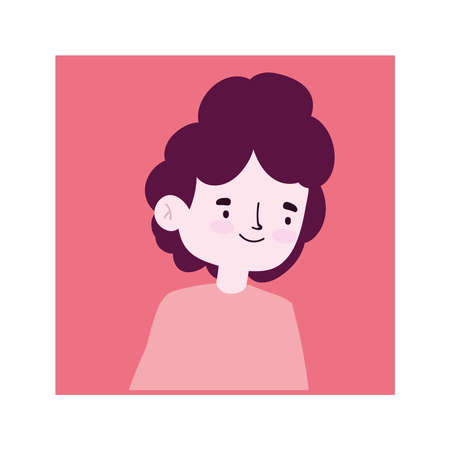 young man character cartoon portrait isolated design icon vector illustrationのイラスト素材