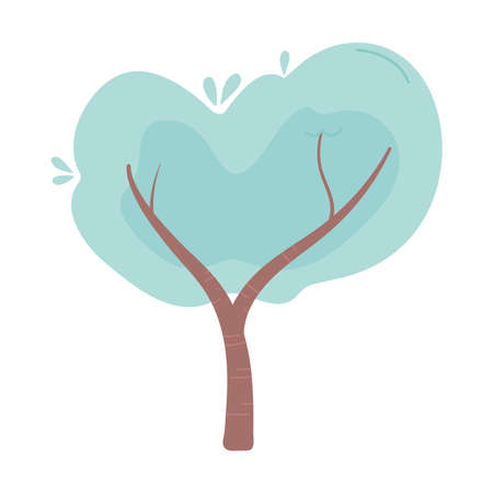 tree foliage greenery plant isolated icon design vector illustrationのイラスト素材