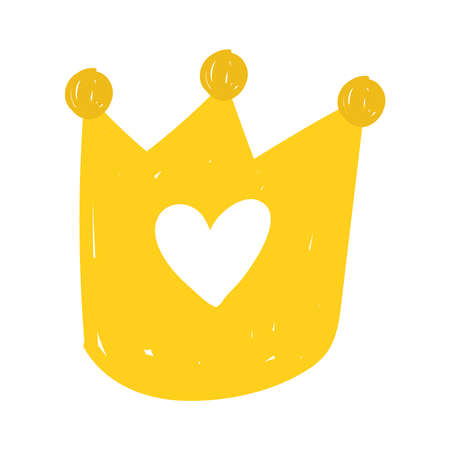 gold crown royalty cartoon isolated icon design vector illustrationのイラスト素材