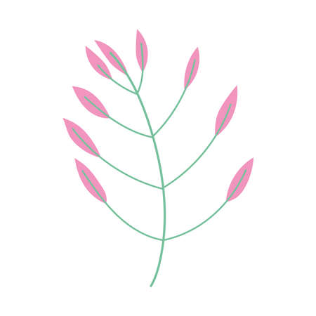 branch foliage nature decoration cartoon isolated icon design vector illustrationのイラスト素材