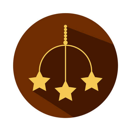 crib mobile stars toy object for small children to play, block and flat style cartoon vector illustrationのイラスト素材