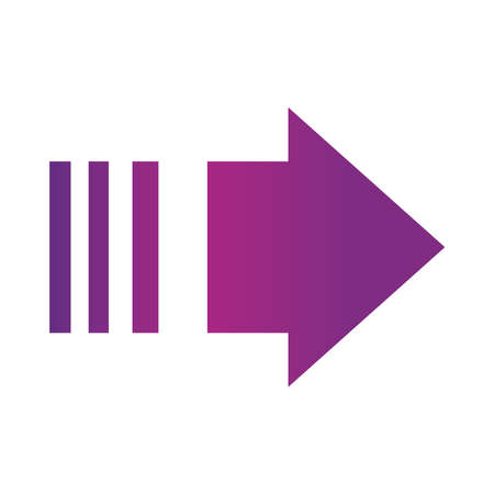arrow direction related icon, right pointed orientation gradient style vector illustrationのイラスト素材