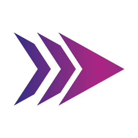 double right arrows direction forward button gradient style icon vector illustrationのイラスト素材