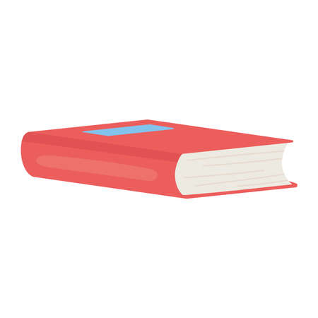 school education red book literature isolated icon design white background vector illustrationのイラスト素材