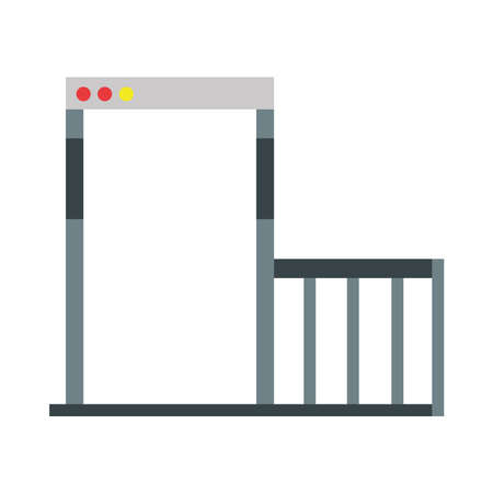 airport door access security travel transport terminal tourism or business flat style icon vector illustrationのイラスト素材