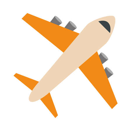 airport airplane travel transport terminal tourism or business flat style icon vector illustrationのイラスト素材